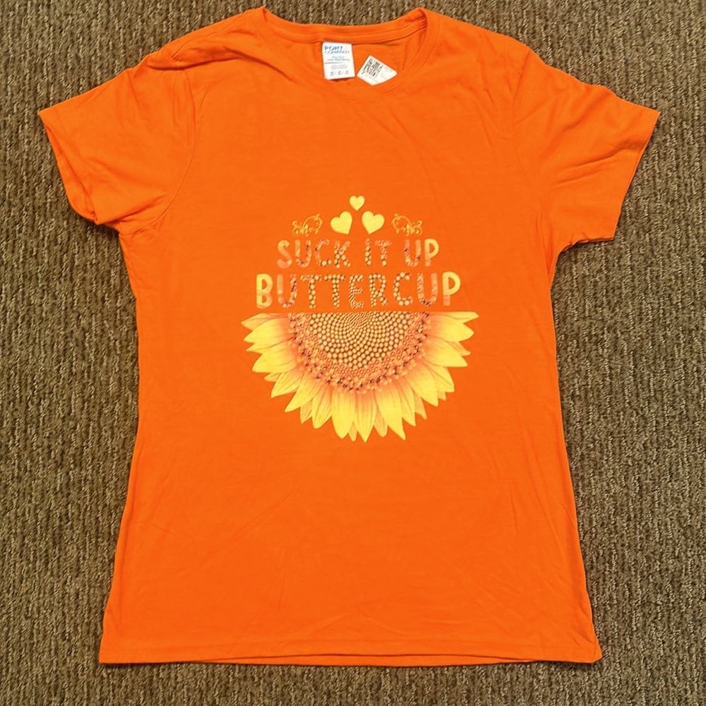NWT Women’s cut graphic tee. “Suck it up buttercup”. Size medium